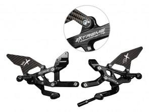 Extreme Components - Extreme Components rearset V4 & streetfighter STD/GP black w carbon