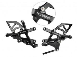 Extreme Components - Extreme Components GP EVO rearset STD black heel Kawasaki ZX10R 16-21