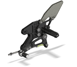 Attack Performance - ATTACK PERFORMANCE REAR SET KIT, YAM R7 22- , BLACK