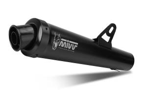 MiVV Exhausts - MIVV Slip-On X-Cone Black Stainless Steel Exhaust For KAWASAKI ER-6n / f | Versys 650 2005 - 2014