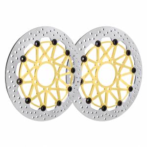 Brembo - Brembo Disc Set 320x5.5mm Supersport HPK Floating Gold Triumph