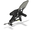 ATTACK PERFORMANCE REAR SET KIT, YAM R3 2015- , BLACK