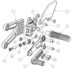 Attack Performance - ATTACK PERFORMANCE  REAR SET KIT, ZX10R, 06-10, BLACK (REPLACEMENT PARTS) - Image 2