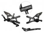 Extreme Components Rearset Yam R1 15-21 STD/GP Black w carbon heel
