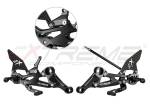 Extreme Components GP EVO Rearsets Kit STD And Reverse Shifting Carbon Fiber Black Heel  APRILIA RS660 / TUONO 660 (2020/2022)