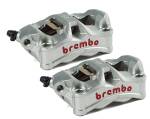 Brembo Caliper, Left, P4 30mm, StyleMA, Cast Monobloc, 100mm Radial Mount, Front, Titanium Grey