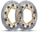 Brembo Disc Set, 300x5.5mm, Supersport, HPK Kit, Stainless Steel, Floating, Gold Carrier, Kawasaki Z9000RS